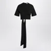 Alaïa Viscose Blend Crepe Top In Black