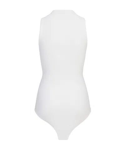 Alaïa Cross-front Knit Bodysuit In White