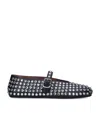 Alaïa Embellished Leather Ballet Flats In Black