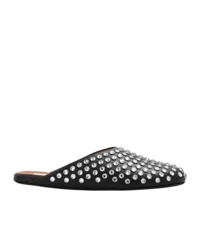 ALAÏA ALAÏA CRYSTAL-EMBELLISHED SLIP-ON MULES