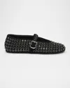 Alaïa Alaia Laser-cut Vienne Ballet Flats In Black Leather In 999 - Noir