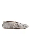 Alaïa Crystal-embellished Ballet Flats In 865 Gres