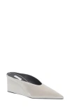 Alaïa Cube Pointed Toe Wedge Mule In Metallic