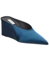 Alaïa Alaia Cube Silk Wedge Mule In Blue