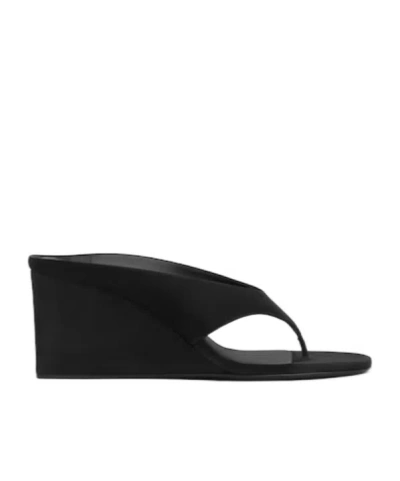 Alaïa Cube Thong Mules In Suede Goatskin In Black