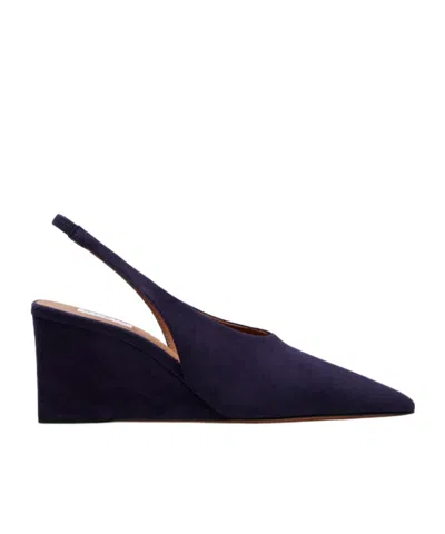 Alaïa Cube Wedge Slingback High-heeled Sandals In Purple