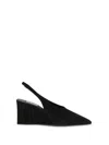 Alaïa Alaia Black Suede Open-back Wedge Shoe In Black