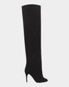 Alaïa Suede Over-the-knee Boots In Noir