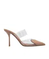 Alaïa Leather Le Coeur Mules 90 In White