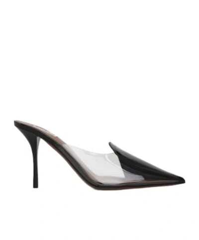 Alaïa Coeur Pointed-toe Slip-on Mules In Black