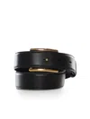 Alaïa Alaia Women Curved Leather Belt In Orange