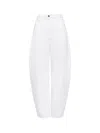 Alaïa Low-rise Rounded Jeans In White Denim In White