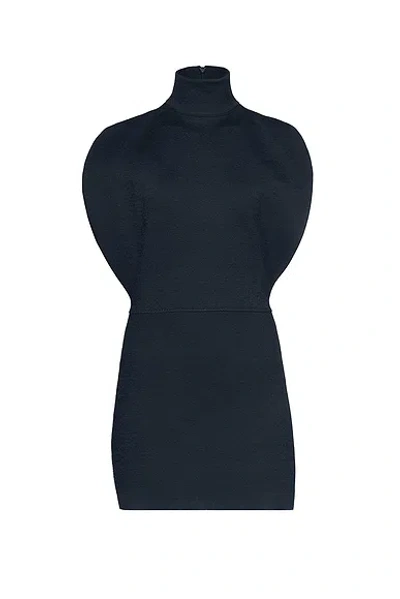 Alaïa Curved Dress In Blue