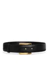 Alaïa Alaia Women Curved Leather Belt In Black
