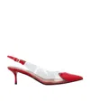 Alaïa Le Caur Leather And Pu Slingback Pumps In White