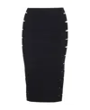 Alaïa Cut-out Band Midi Skirt In Black
