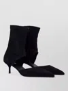 Alaïa Cut Out Kitten Heel Ankle Boots In Black