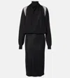 Alaïa Cut Out Midi Dress In Black