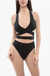 Alaïa Cut-out One-piece Swimsuit With Contrasting Logo