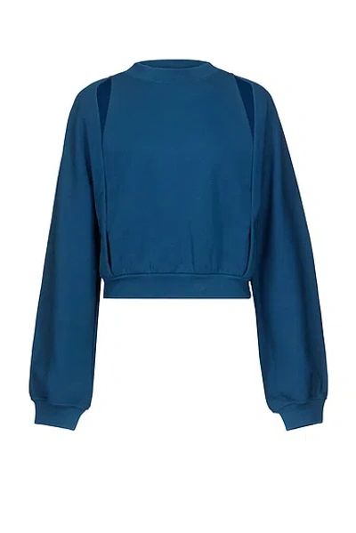Alaïa Alaϊa Cut-out Sweater In Blue