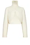 Alaïa Womens Blanc Naturel Cut-out Knitted Cashmere And Wool-blend Jumper In White