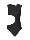 Alaïa Women Black One-piece Swimsuit With Cut-out In Black