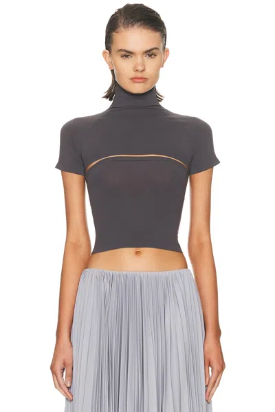 Alaïa Cut-out Top In Gray
