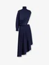 Alaïa Cut-out Virgin Wool Dress In Blue