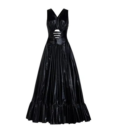 Alaïa Cut-out Deesse Midi Dress In Black