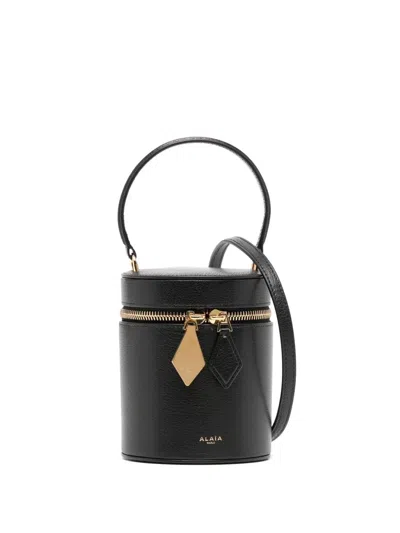 Alaïa Alaia Cylindre S Black Bag With Golden Zip Logo