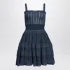 Alaïa A-line Crinoline Mini Dress With Removable Straps In Black