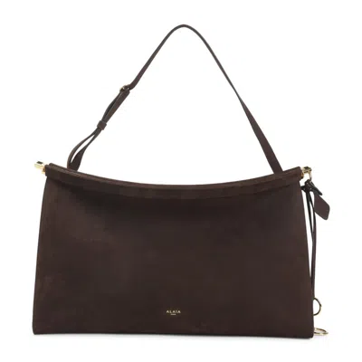 Alaïa Dark Brown Le Click Large Shoulder Bag