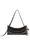 Alaïa Dark Brown Leather East West Medium Crossbody Bag In Brown