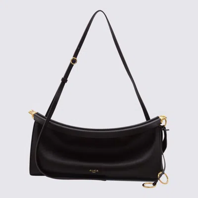 Alaïa Dark Brown Leather East West Medium Crossbody Bag