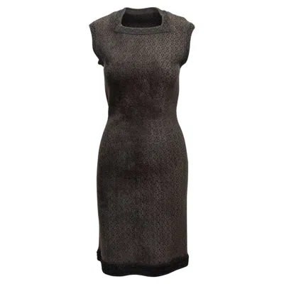 Pre-owned Alaïa Dark Green Alaia Sleeveless Knit Dress Size Fr 40