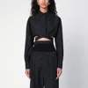 Alaïa Dark Grey Cotton Crossover Shirt In Grey