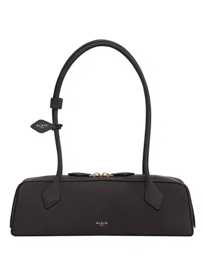 Alaïa Dark Grey Le Teckel Shoulder Bag In Gray