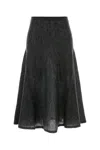 Alaïa Alaia Dark Grey Mohair Blend Skirt In Gray