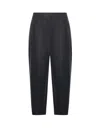 Alaïa Dark Grey Wool Pant In Black