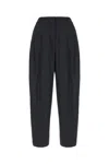 Alaïa Dark Grey Wool Pant In Black