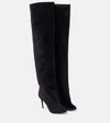 Alaïa Suede Over-the-knee Boots In Black