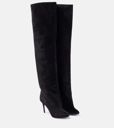 ALAÏA ALAÏA DECOLLETE CUISSARDES SUEDE KNEE-HIGH BOOTS