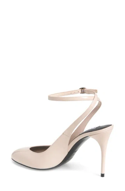 Alaïa Decollete Slingback Ankle Strap Pump In Rose Dragee