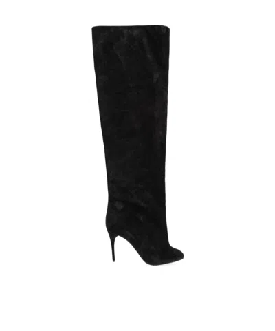 Alaïa Black Decollete Boots In 999 - Noir