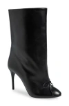 Alaïa Low Black Leather Boots In Noir