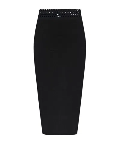 Alaïa Decorative Trim Skirt In Black