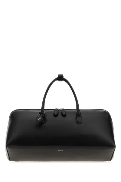 Alaïa Delta Medium Bag In Box Calfskin In Black