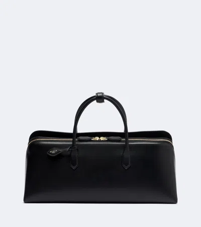 Alaïa Alaia Delta Medium Leather Top-handle Bag In Schwarz