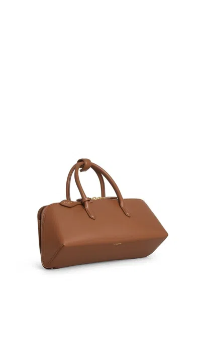 Alaïa Alaia Small Delta Nubuck Handbag In Brown