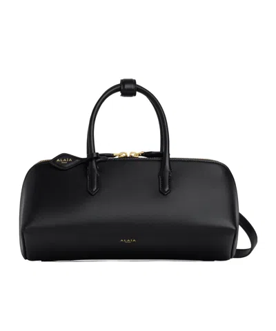 Alaïa Delta Small Bag In Box Calfskin In Black